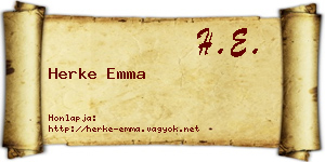 Herke Emma névjegykártya